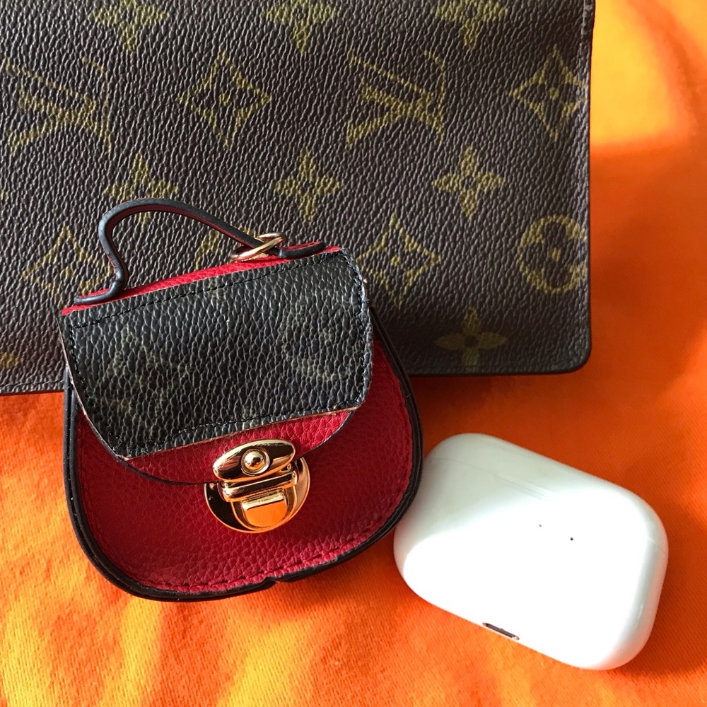 Up Cycle LV Leather Canvas on a Bag Charm